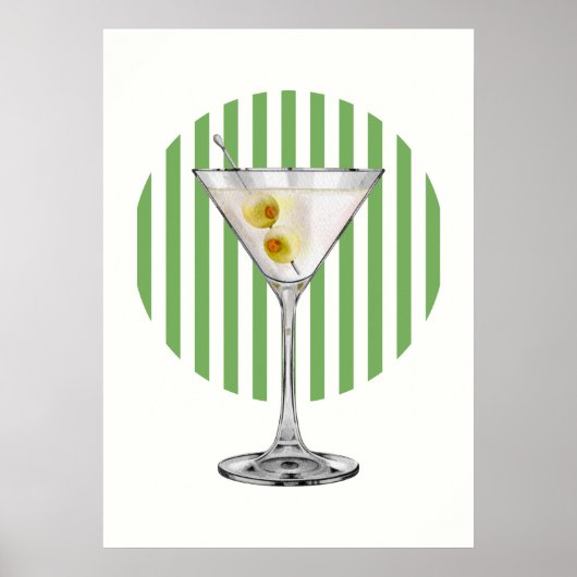 Retro Martini Poster (Vorne)