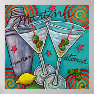 Retro Martini Poster von Lisa Lorenz