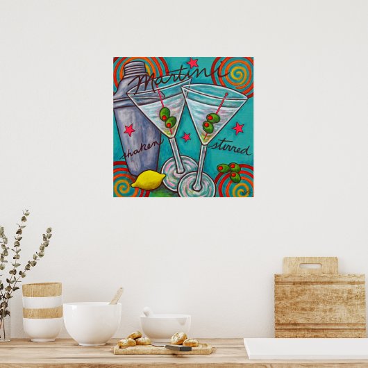 Retro Martini Poster von Lisa Lorenz (Küche)