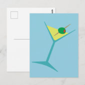 Retro Martini Postkarte (Vorne/Hinten)