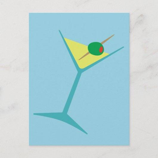 Retro Martini Postkarte (Vorderseite)