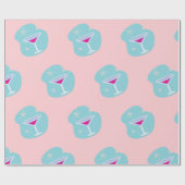 Retro Martini Wrapping Paper Geschenkpapier (Flach)