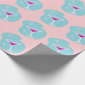 Retro Martini Wrapping Paper Geschenkpapier (Ecke)