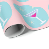 Retro Martini Wrapping Paper Geschenkpapier (Rolleneckpunkt)