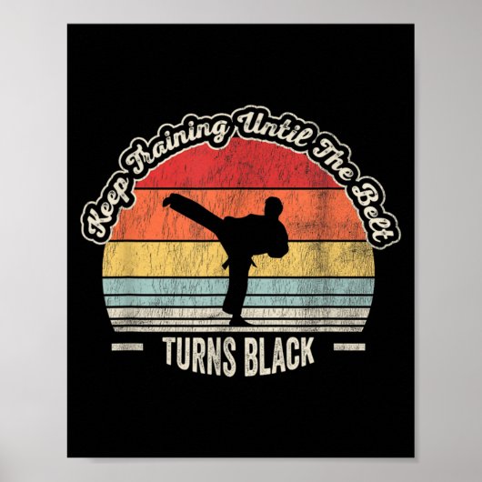 Retro-Märtyr-Kunst Schwarzgurt-Training-Grafik Poster (Vorne)