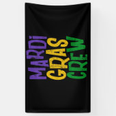 Retro Masquerade Mardi Gras Crew Beads Parade Banner (Vertikal)