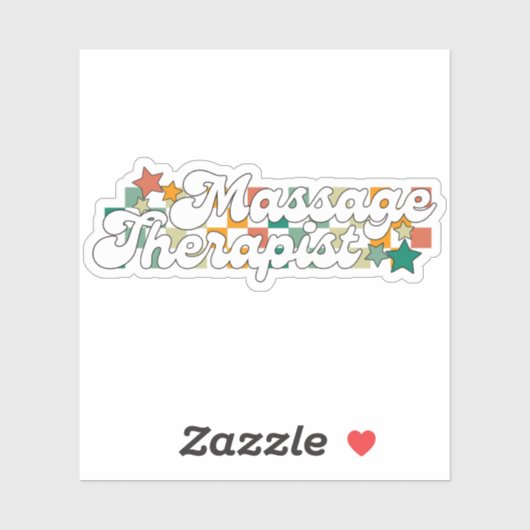Retro Massage Therapeut Aufkleber (Blatt)