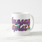 Retro Massage Therapeut Kaffeetasse (VorderseiteRechts)