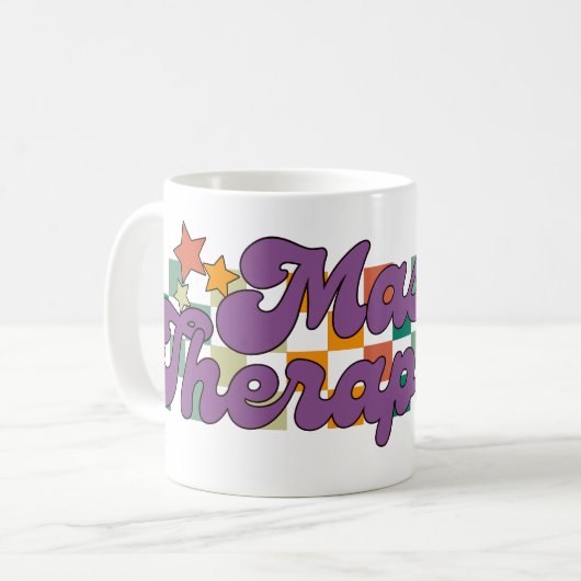 Retro Massage Therapeut Kaffeetasse (Vorderseite Links)