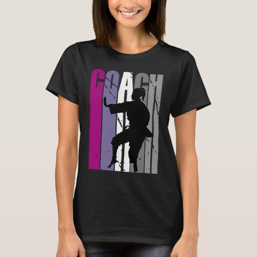 Retro Master Karate Instructor Feminine Coach Coac T-Shirt (Vorderseite)