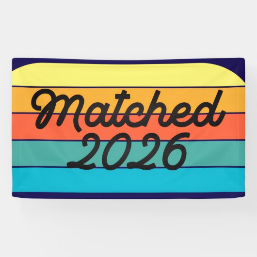 Retro Match Day 2026 Celebration Residency Banner (Horizontal)