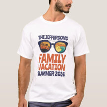 Retro Matching Family Trip Beach Urlaub