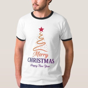 Retro-Matching-Weihnachts-Ringer-T-Shirt USA T-Shirt
