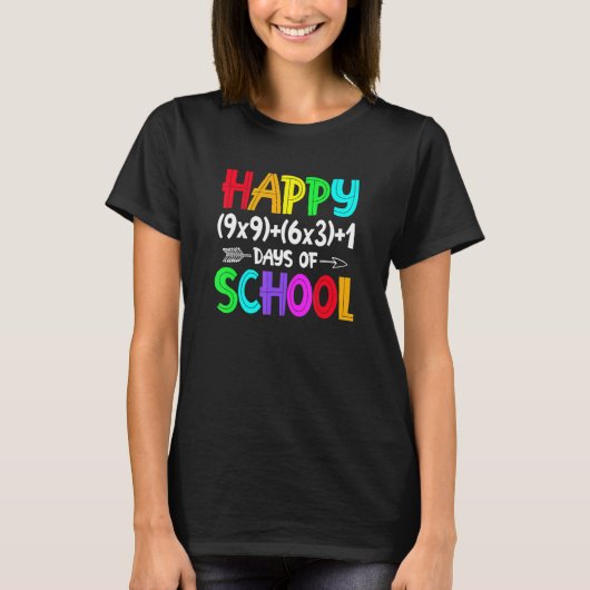 Retro Math Formula 100 Days Of School Shirt Math T (Vorderseite)