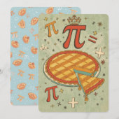 Retro-Mathe-Pi-Tag-Karte Einladung (Vorne/Hinten)