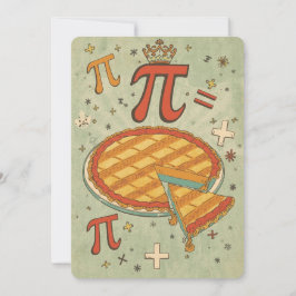 Retro-Mathe-Pi-Tag-Karte Einladung