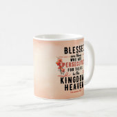 Retro Matthew 5:10 Poppies Wasserfarbe Kaffeetasse (VorderseiteRechts)