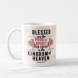 Retro Matthew 5:3 Bibelverse Tasse