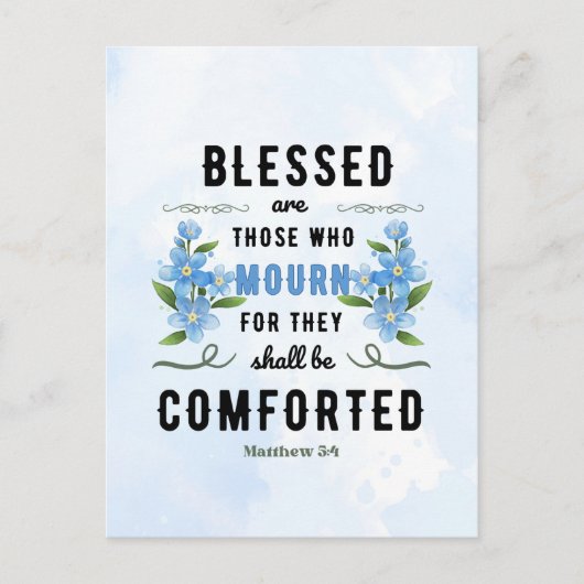 Retro Matthew 5:4 Bibelverse Postkarte (Vorderseite)
