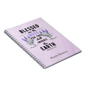 Retro Matthew 5:5 Lavender Wasserfarbe Notizblock (Rechte Seite)