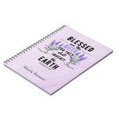 Retro Matthew 5:5 Lavender Wasserfarbe Notizblock (Linke Seite)