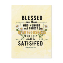 Retro Matthew 5:6 Tägliche Wasserfarbe