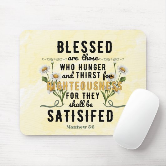 Retro Matthew 5:6 Wasserfarbe Mousepad (Mit Mouse)