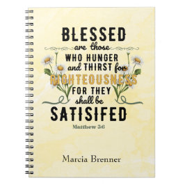 Retro Matthew 5:6 Wasserfarbe Notizblock