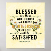 Retro Matthew 5:6 Wasserfarbe Poster (Vorne)