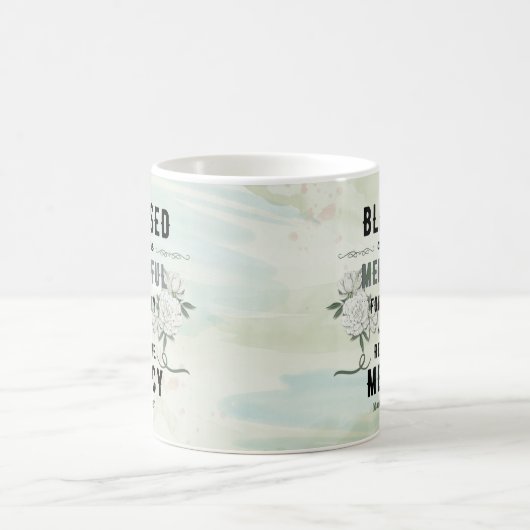 Retro Matthew 5:7 Bibelverse Kaffeetasse (Mittel)