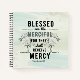 Retro Matthew 5:7 Bibelverse Notizblock