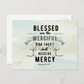 Retro Matthew 5:7 Bibelverse Postkarte (Vorne/Hinten)