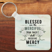 Retro Matthew 5:7 Bibelverse Schlüsselanhänger (Vorderseite)