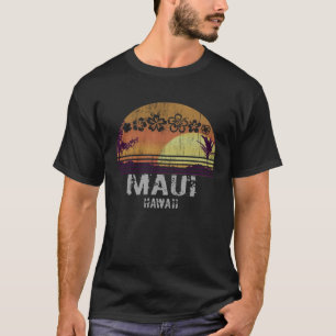 Retro Maui Hawaii Beach Sunset Vintag T-Shirt