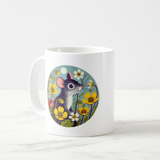 Retro-Maus Kaffeetasse (Vorderseite Links)