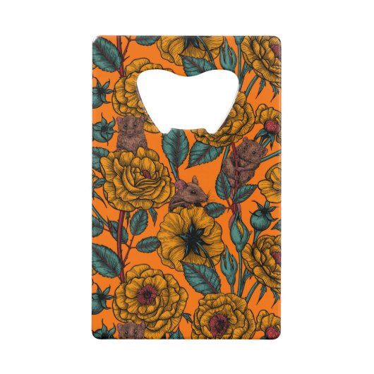 Retro-Mäuse-Party Geldbeutel Flaschenöffner (Vorderseite)