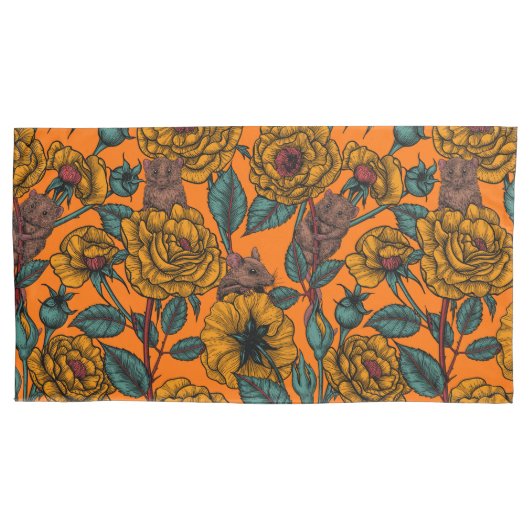 Retro-Mäuse-Party Kissenbezug (Vorderseite-Links)