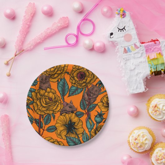 Retro-Mäuse-Party Pappteller (Party)