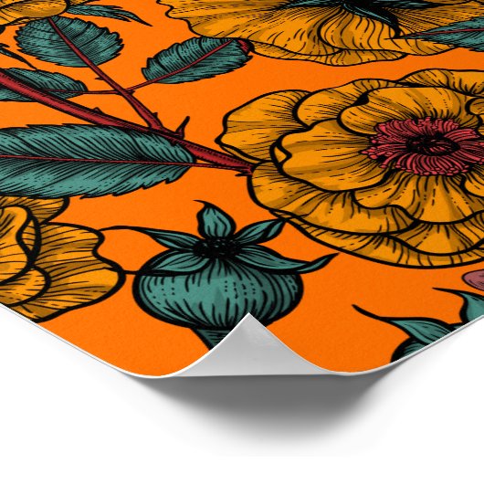 Retro-Mäuse-Party Poster (Ecke)