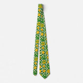 Retro-Maximalist-Schachbrett St. Patrick's Day Krawatte (Rückseite)