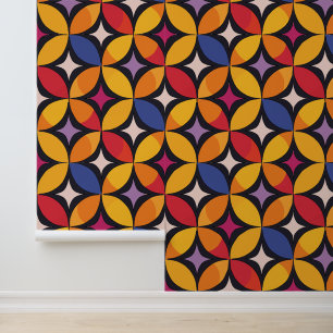 Retro Maximalist Star Pattern Tapete