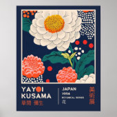 Retro Maximalist Yayoi Kusama Floral Exhibition  Poster (Vorne)