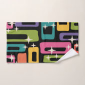 Retro-MCM-Abstraktes Muster des Atomzeitalters Badhandtuch Set (Handtuch)