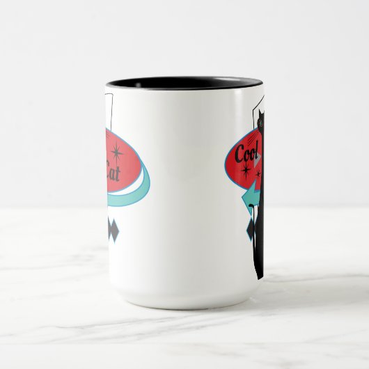 Retro MCM-Atomära-cooles Katzen-Zeichen Tasse (Zentrum)