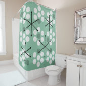 Retro MCM Dots-Größe des mittleren Jahrhunderts gr Duschvorhang (Beispiel)