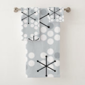 Retro MCM Dots Silver Badhandtuch Set (Insitu)