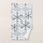 Retro MCM Dots Silver Badhandtuch Set (Handtuch)