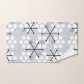 Retro MCM Dots Silver Badhandtuch Set (Handtuch)