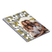 Retro MCM Muster - Arch Foto - Taupe Gold Notizblock (Rechte Seite)