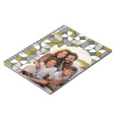 Retro MCM Muster - Arch Foto - Taupe Gold Notizblock (Linke Seite)